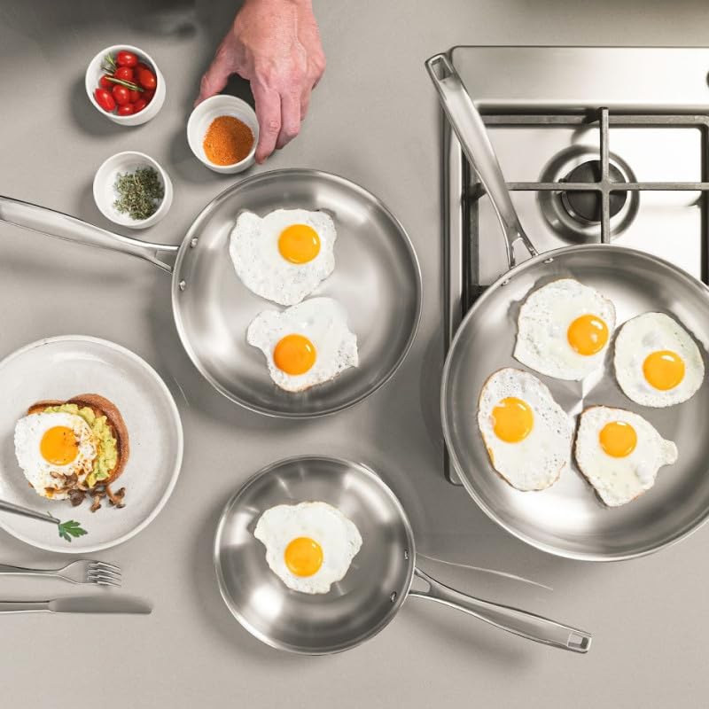 Tramontina Grano Frying Pan - 3-Ply Stainless Steel | Induction Compatible | 20 cm | 1.2 Litres 4