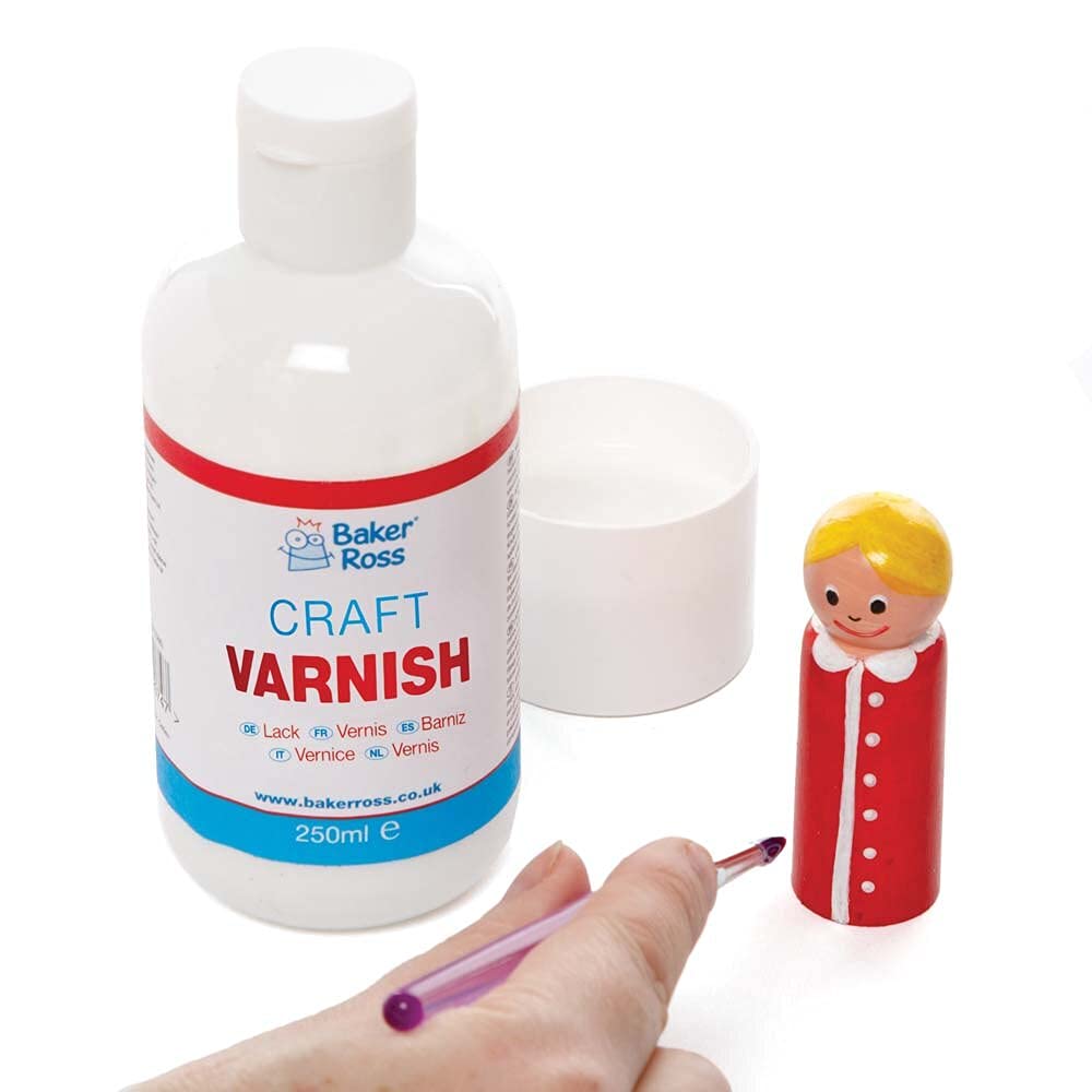 Baker Ross FE585 Craft Varnish Bottle - 250ml Acrylic Varnish for Arts & Crafts | Gloss Finish 2