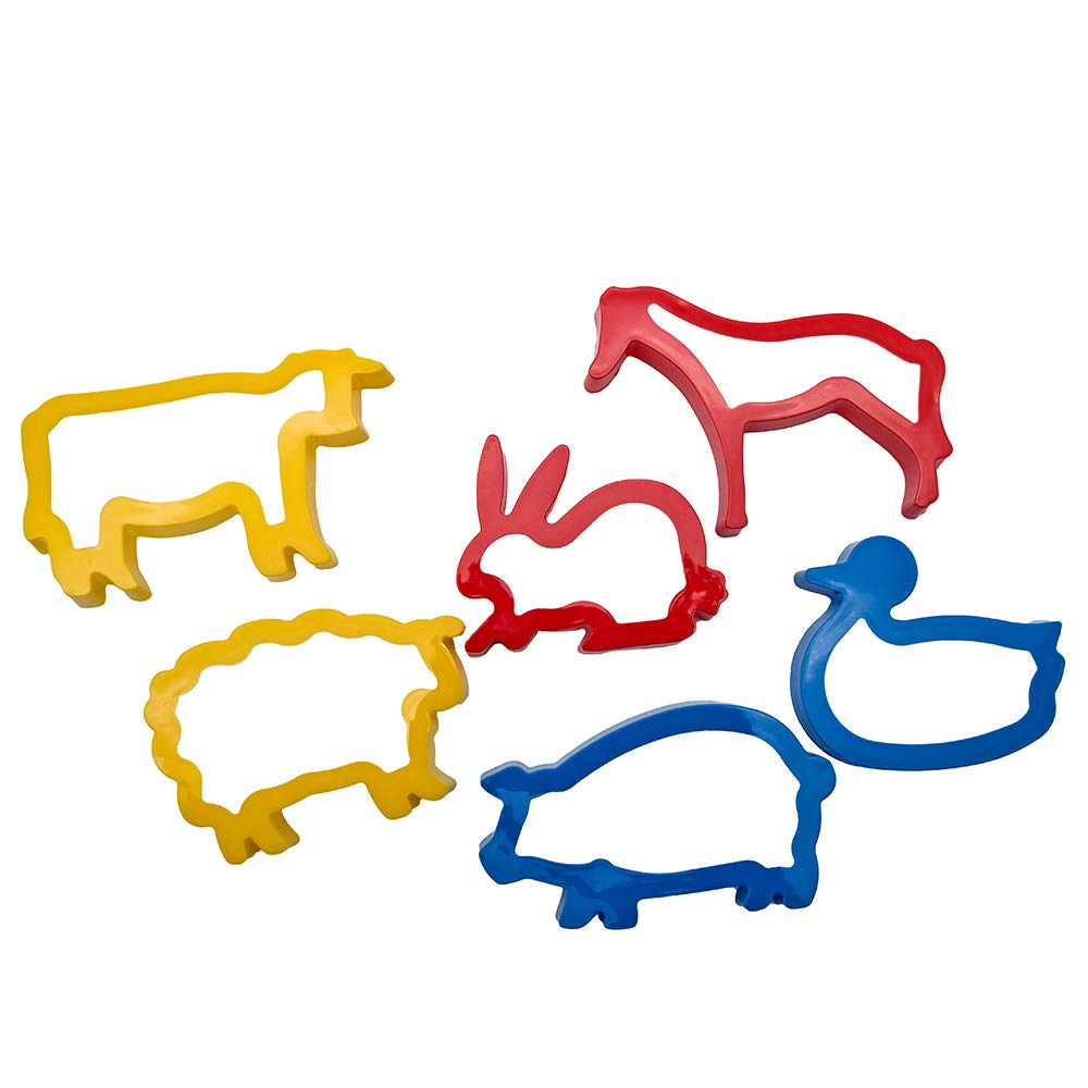 Craftplay 24-Piece Assorted Cookie/Dough Cutters Set - Strong Plastic | Jungle, Farm, Fruit & Veg Shapes 3