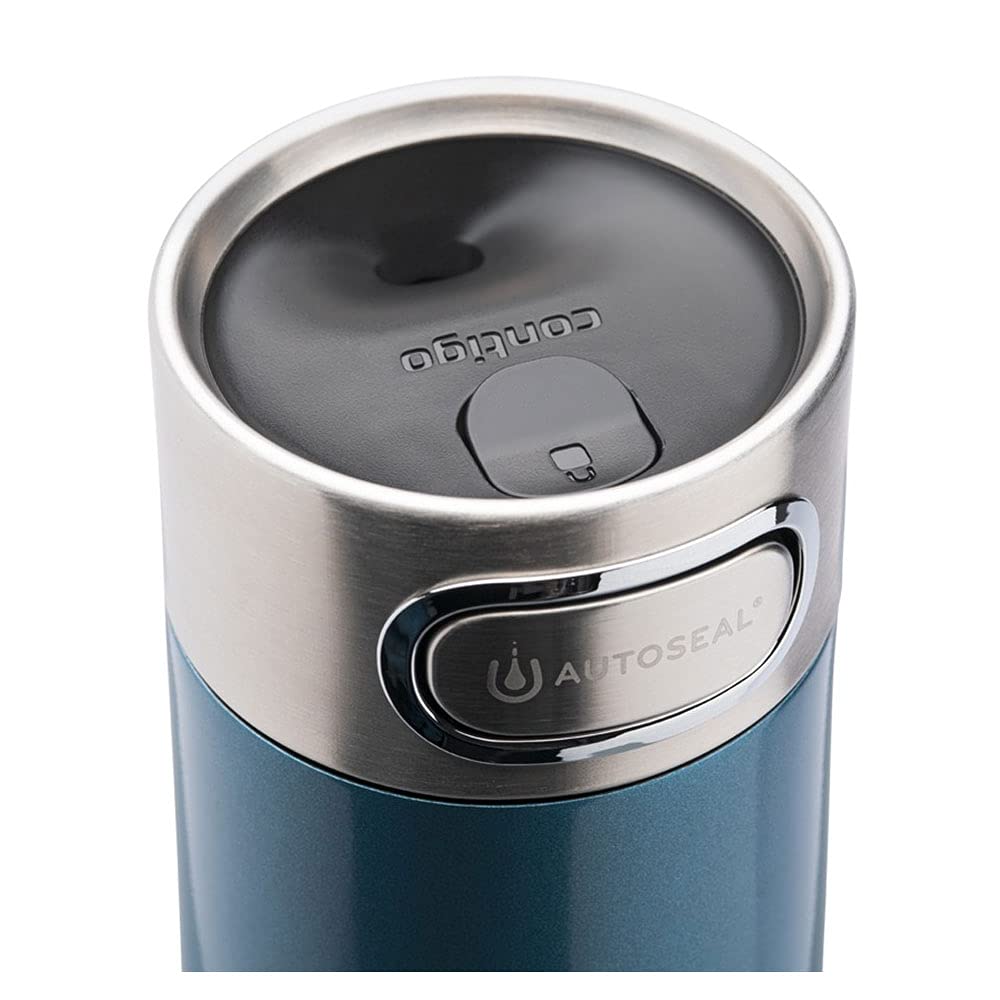 Contigo Luxe Autoseal Travel Mug - 360 ml Stainless Steel Thermal, Leakproof | Cornflower 9
