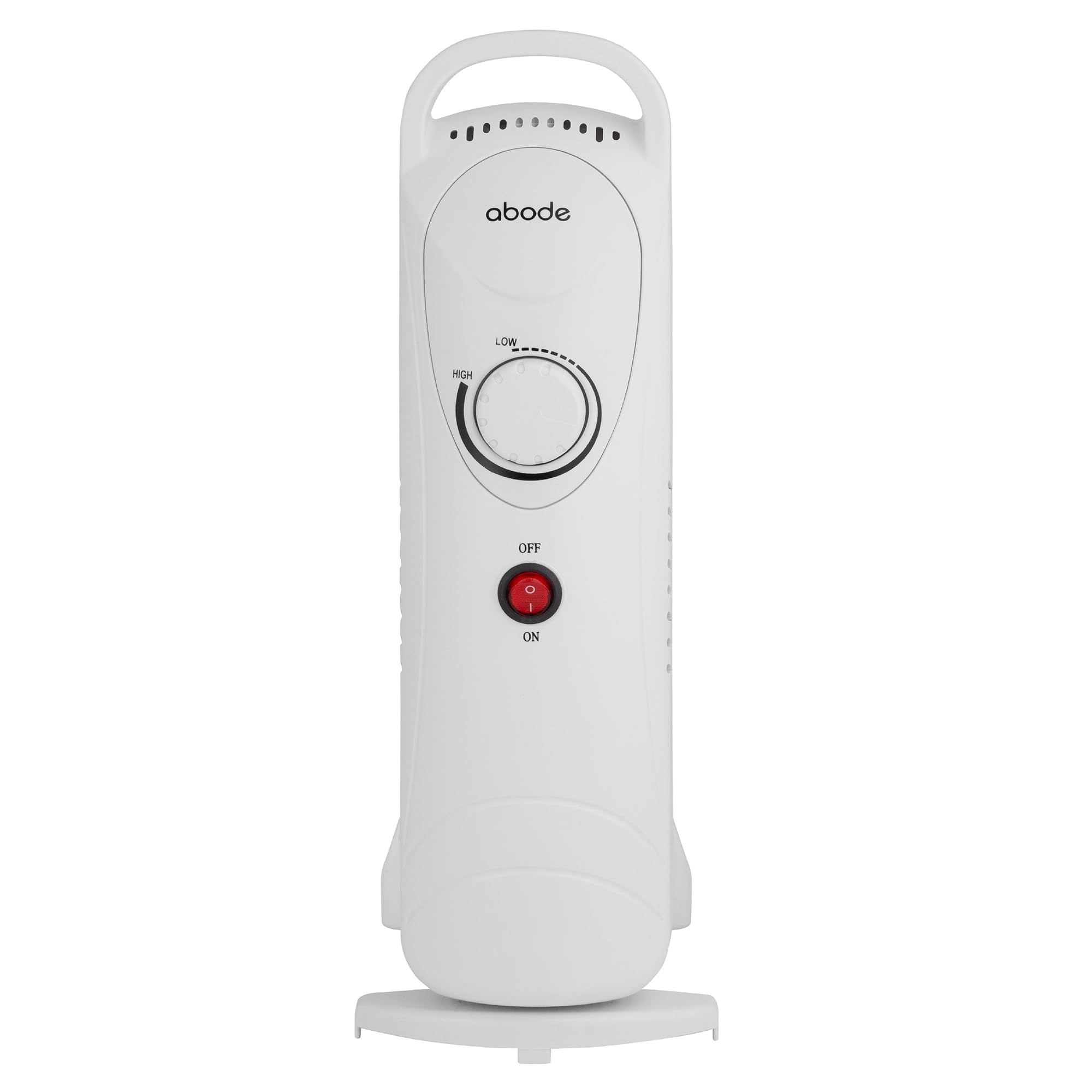 Abode 5 Fin Oil Filled Radiator 650W Portable Electric Heater White with Thermostat