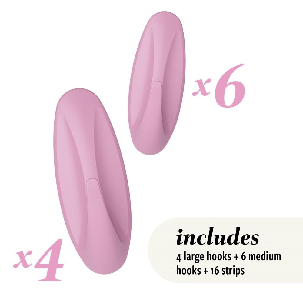 Command Designer Adhesive Hooks - Limited Edition Lilac Lemonade Pack | Damage-Free Hanging 3