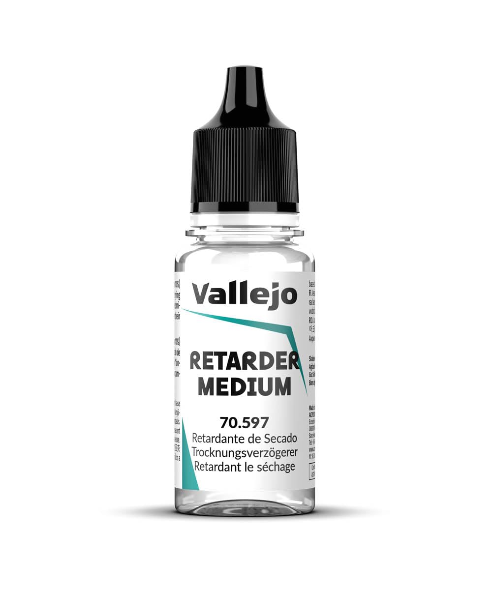 Vallejo Retarder Medium - Improves Flow and Drying Time for Acrylic Paints | Clear | 17 ml 1
