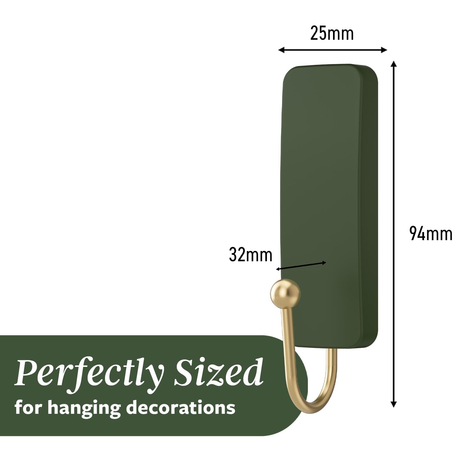 Command Medium Wall Hooks - Rosemary Green Limited Edition | Holds 1.3kg | Damage-Free Hanging 3