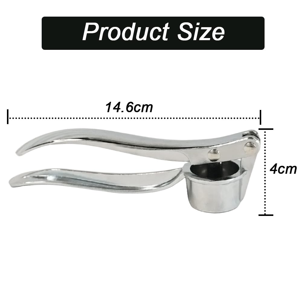 Armo Home Stainless Steel Garlic Press Mincer Crusher | Dishwasher Safe | Includes Cleaning Brush 4