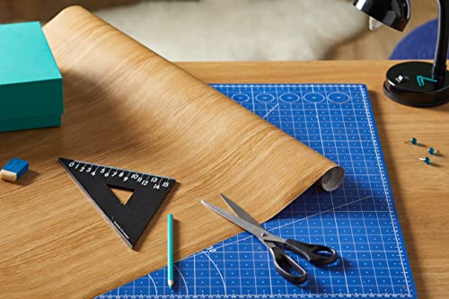Fablone Self Adhesive Sheet - Oak Pale Wood Texture Vinyl for Shelves & Drawers | 67.5 cm x 2 m Roll 3