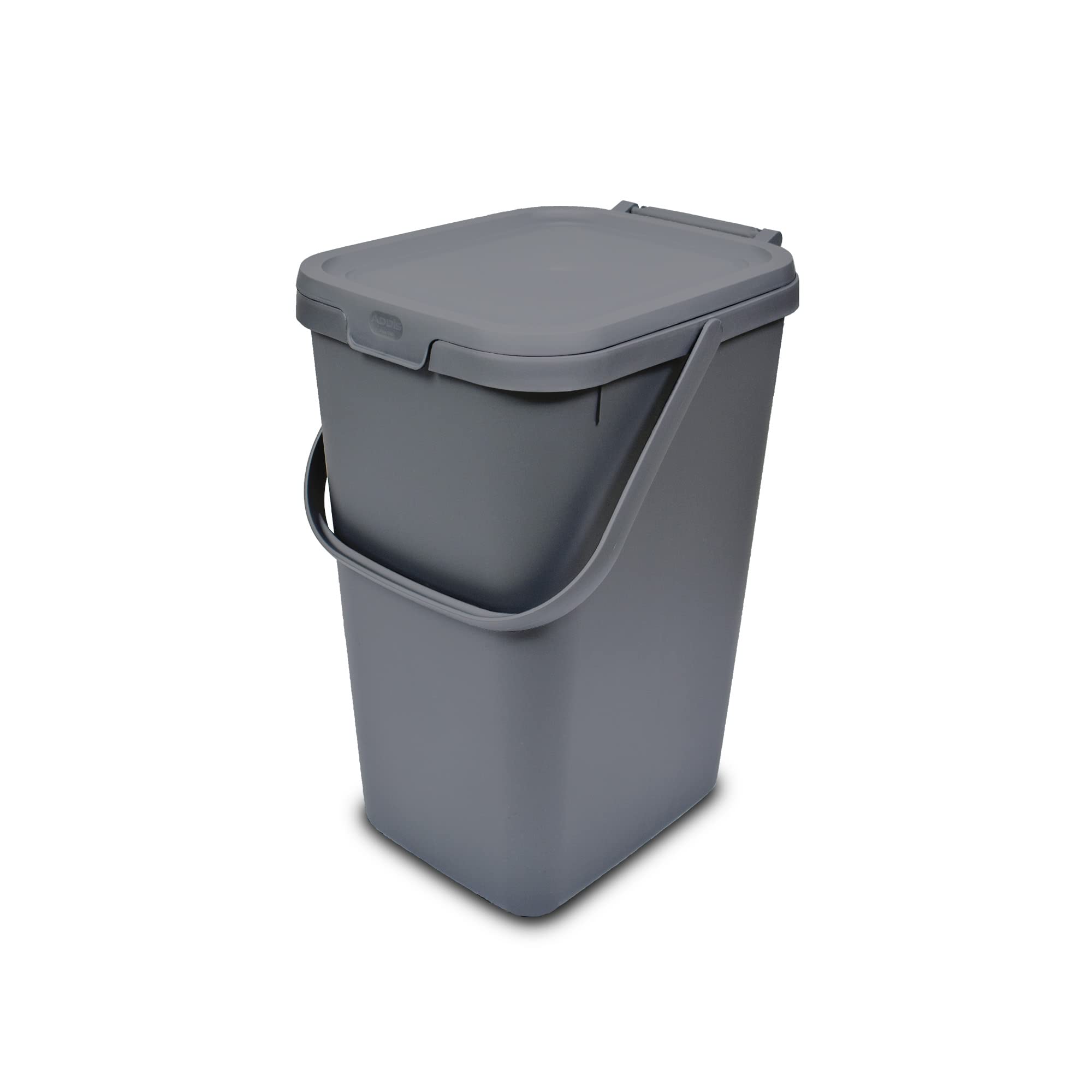 Addis 519286 Kitchen Recycling Bin - 18 Litre Capacity | Stackable | Metallic Silver