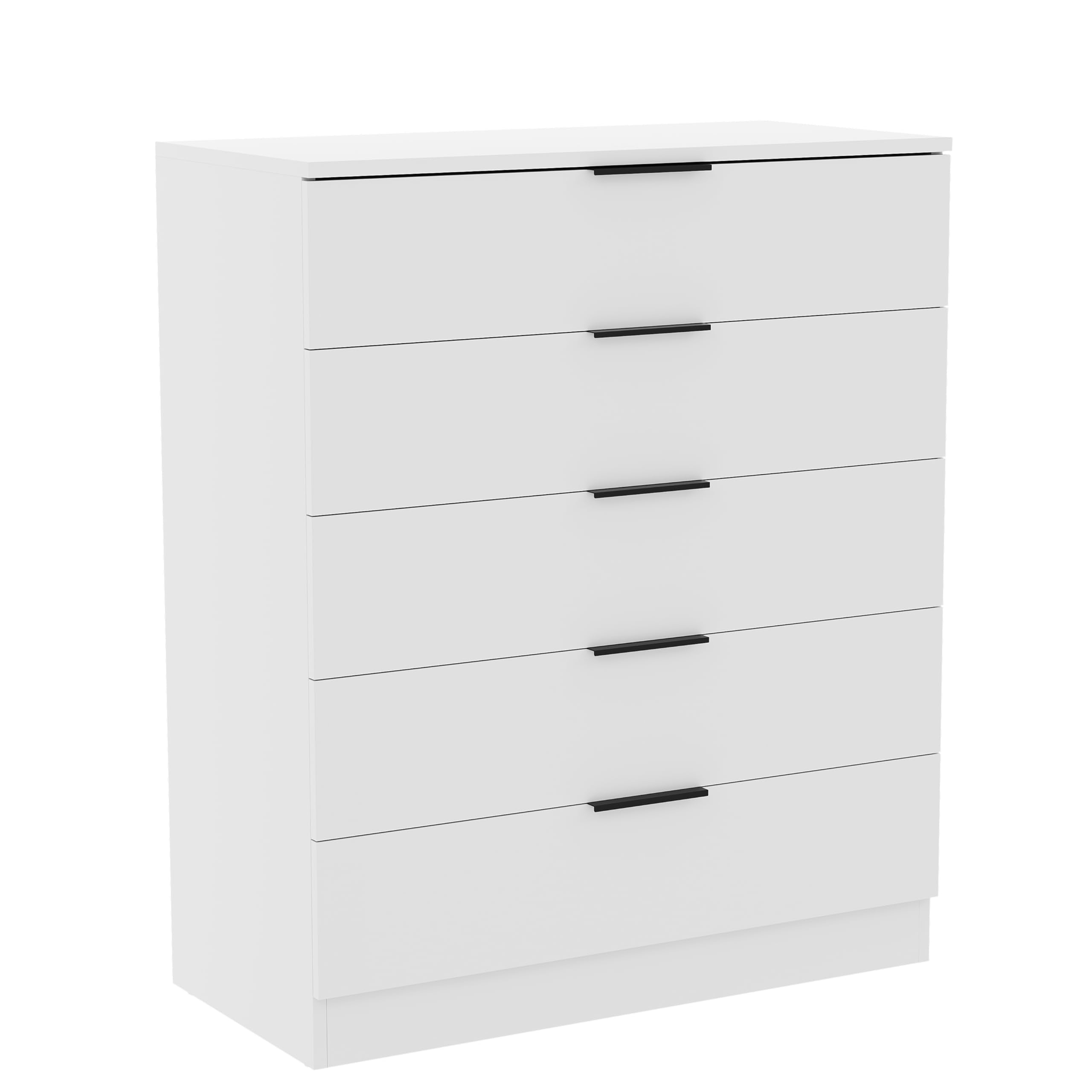 Vida Designs Trega 5 Drawer Chest of Drawers - White | 90H x 66W x 36D cm | Space-Saving 8