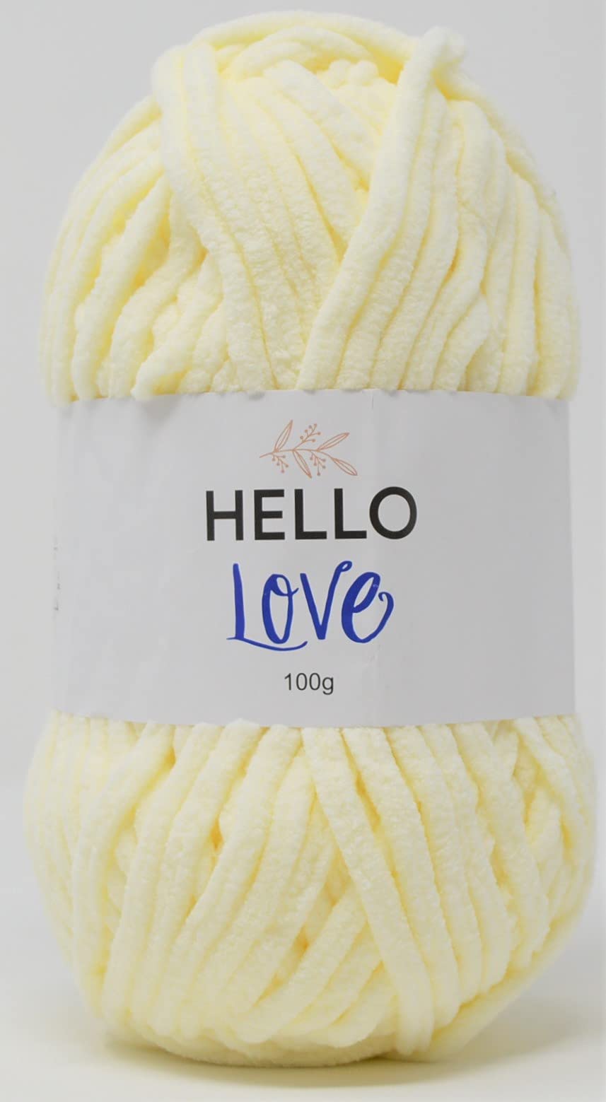 Hello Love Super Bulky Polyester Yarn - 100g Ivory | 65m Length | CK230-001 1
