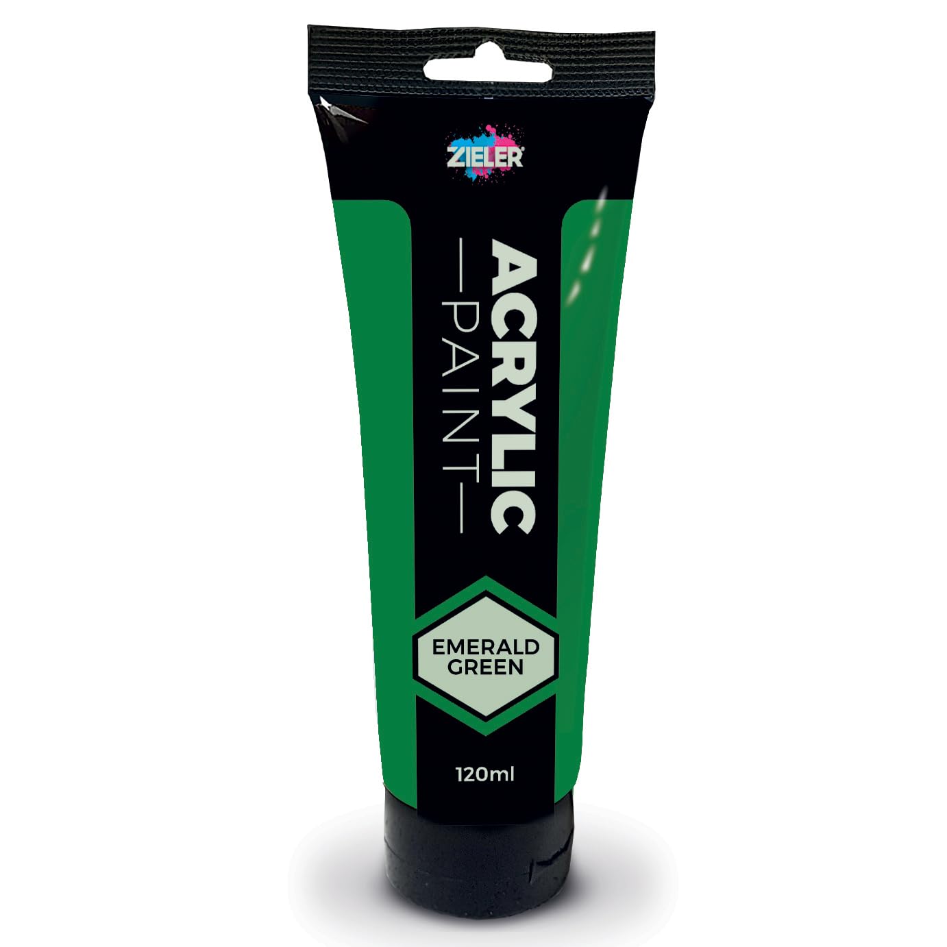 Zieler Emerald Green Acrylic Paint - Medium Body | 120ml Tube | Non-Toxic