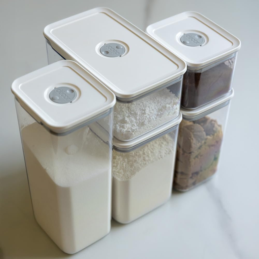 Décor Pantry Storage Container 2L Airtight with Built-In Measure | Modular & Stackable 12