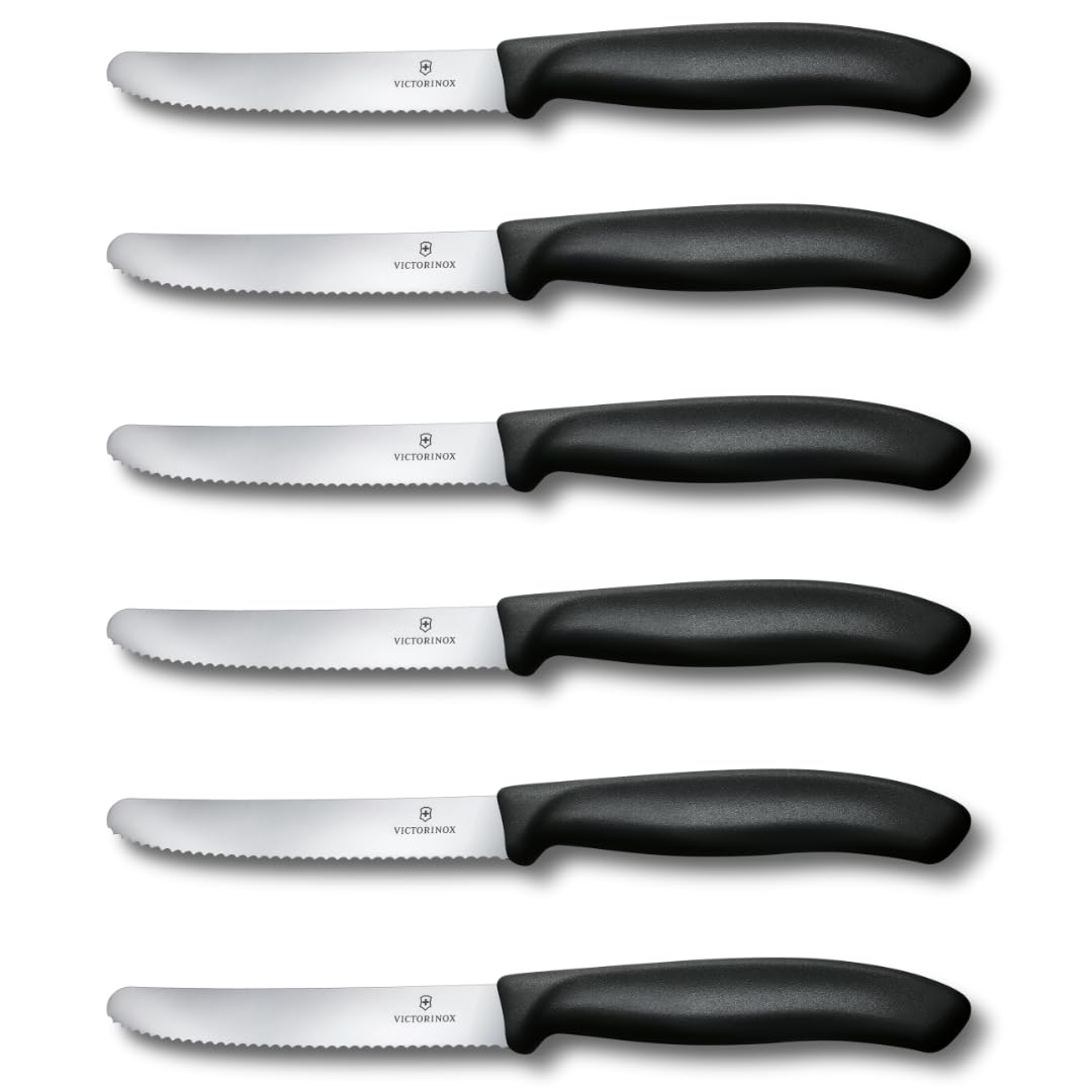 Victorinox Swiss Classic Breakfast Knife Set - Serrated Edge | 11cm Blade | Set of 6 1