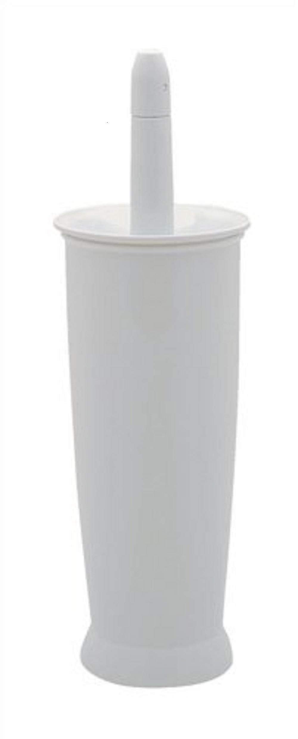 Addis Closed Toilet Brush Set - Hygienic Design | Plastic | White | 12.5 x 12.5 x 39 cm 1