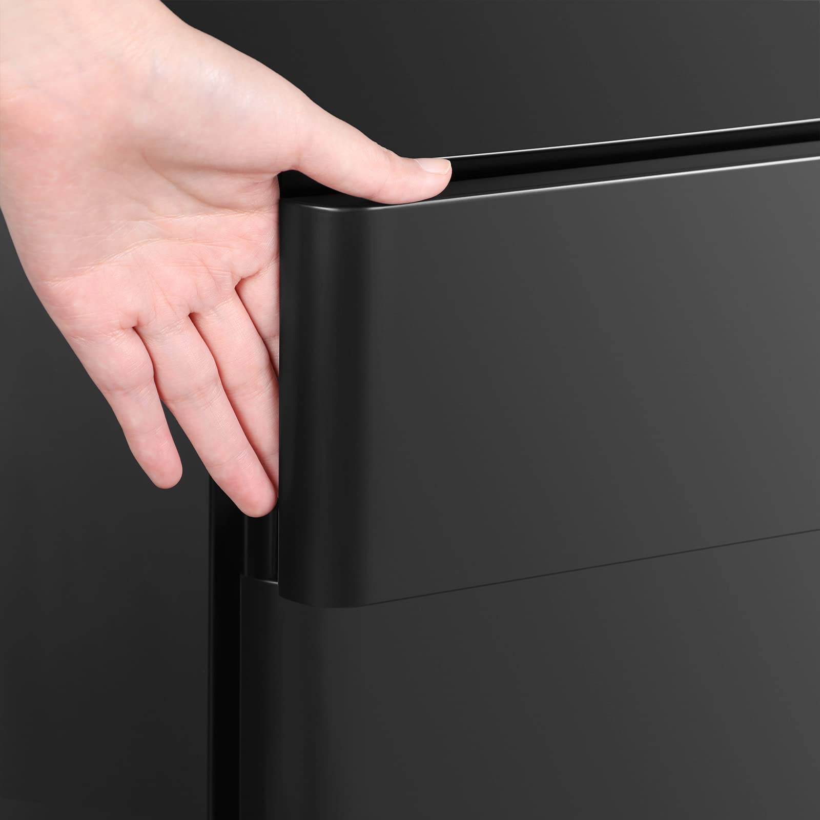 SONGMICS Mobile File Cabinet - 3 Drawers, Lockable, Wheeled | Steel Construction | Black 7