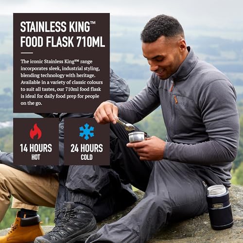 Thermos Stainless King Food Flask - 710ml Capacity | Hot 14 Hrs, Cold 24 Hrs | Matt Black 3