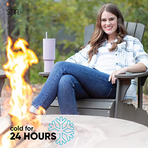 Simple Modern Trek Tumbler 40 oz with Handle and Straw | Vacuum Insulated Stainless Steel | Almond Birch 10