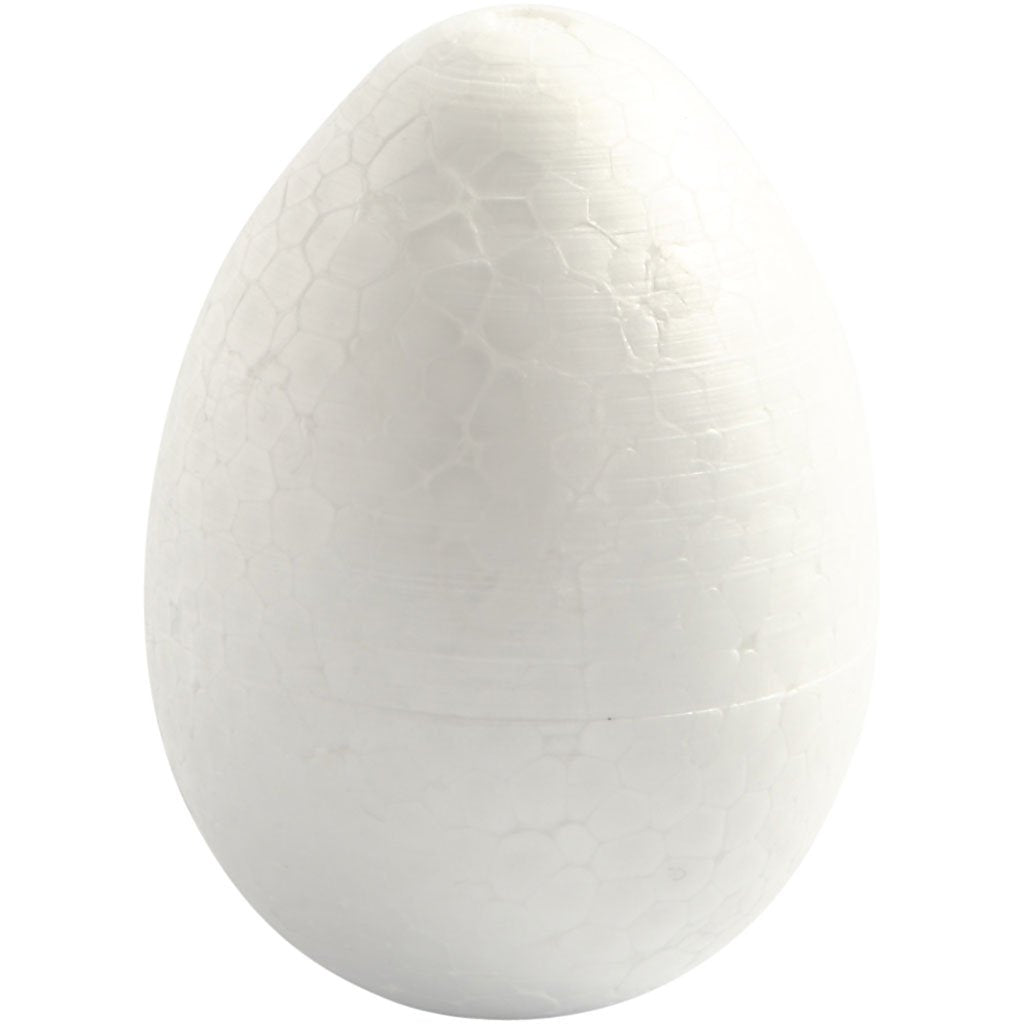 Creativ Polystyrene Eggs - Crafting & Decor | 10 cm Height | 5 Pack | White 1