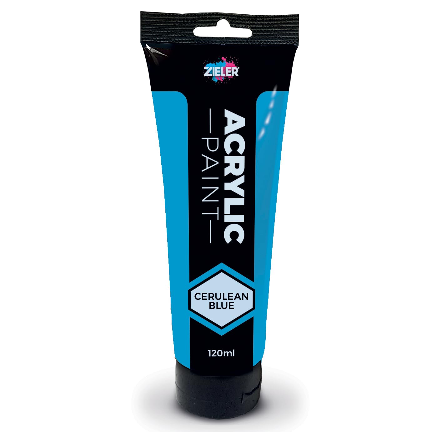 Zieler Cerulean Blue Acrylic Paint - 120ml Medium Body Tube | Non Toxic 1