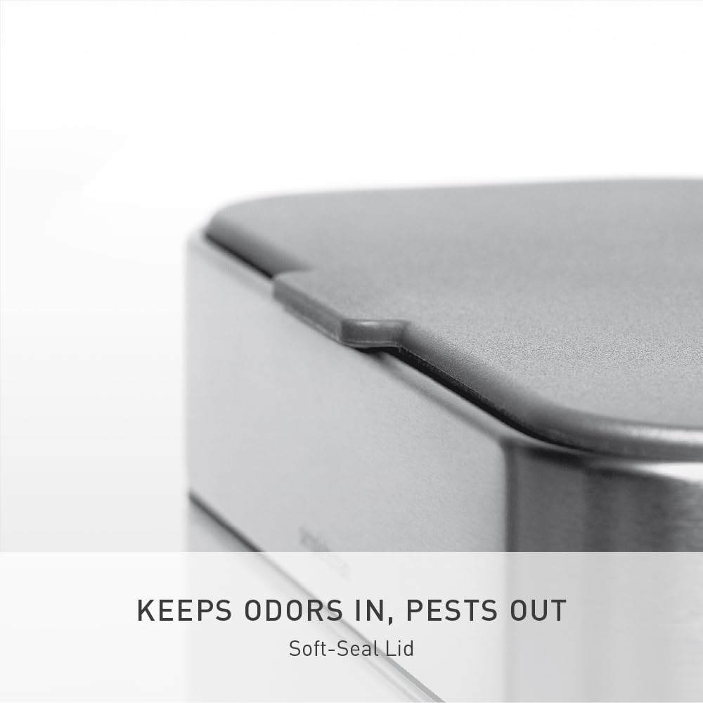simplehuman CW1645 4L Indoor Countertop Compost Caddy | Brushed Stainless Steel | Magnetic Docking 7