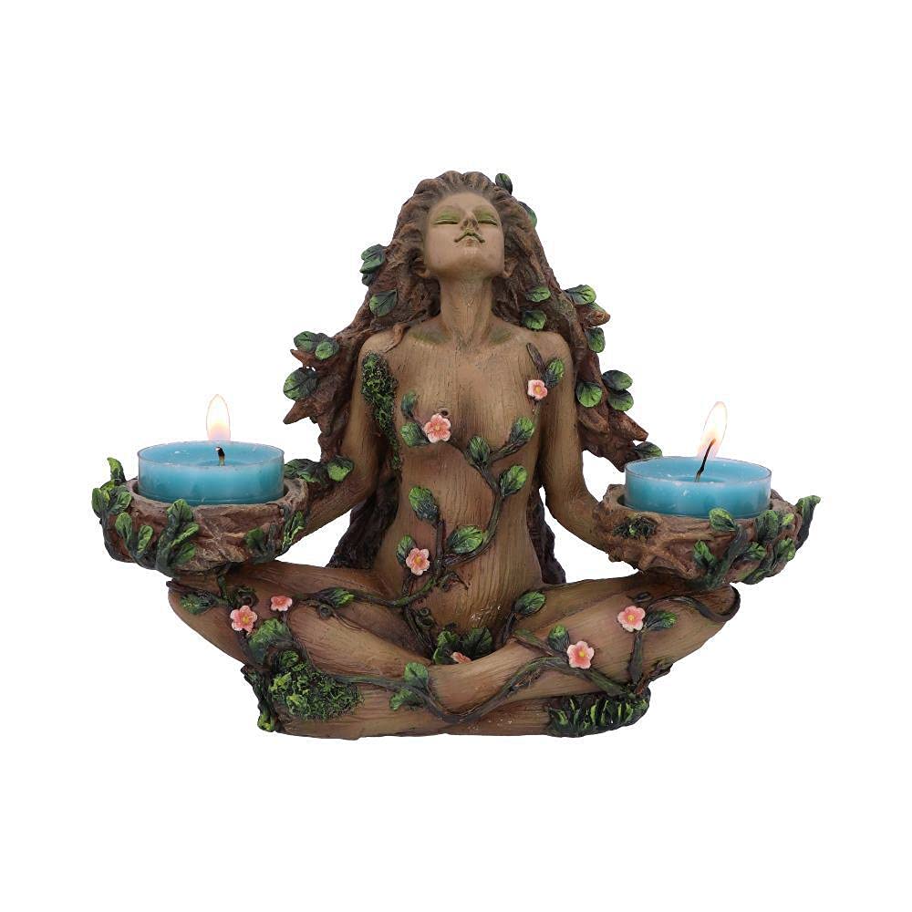 Nemesis Now Balance of Nature Female Tree Spirit Tealight Holder | Brown Resin | 19cm 1