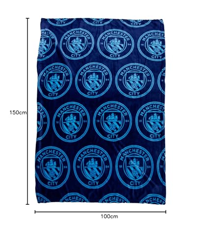 Character World Manchester City FC Fleece Throw Blanket - Officially Licensed | 100 x 150cm | 100% Polyester 9