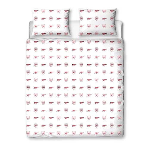 Character World Arsenal FC Official Double Duvet Cover Set | Reversible Red/White | Polycotton 2