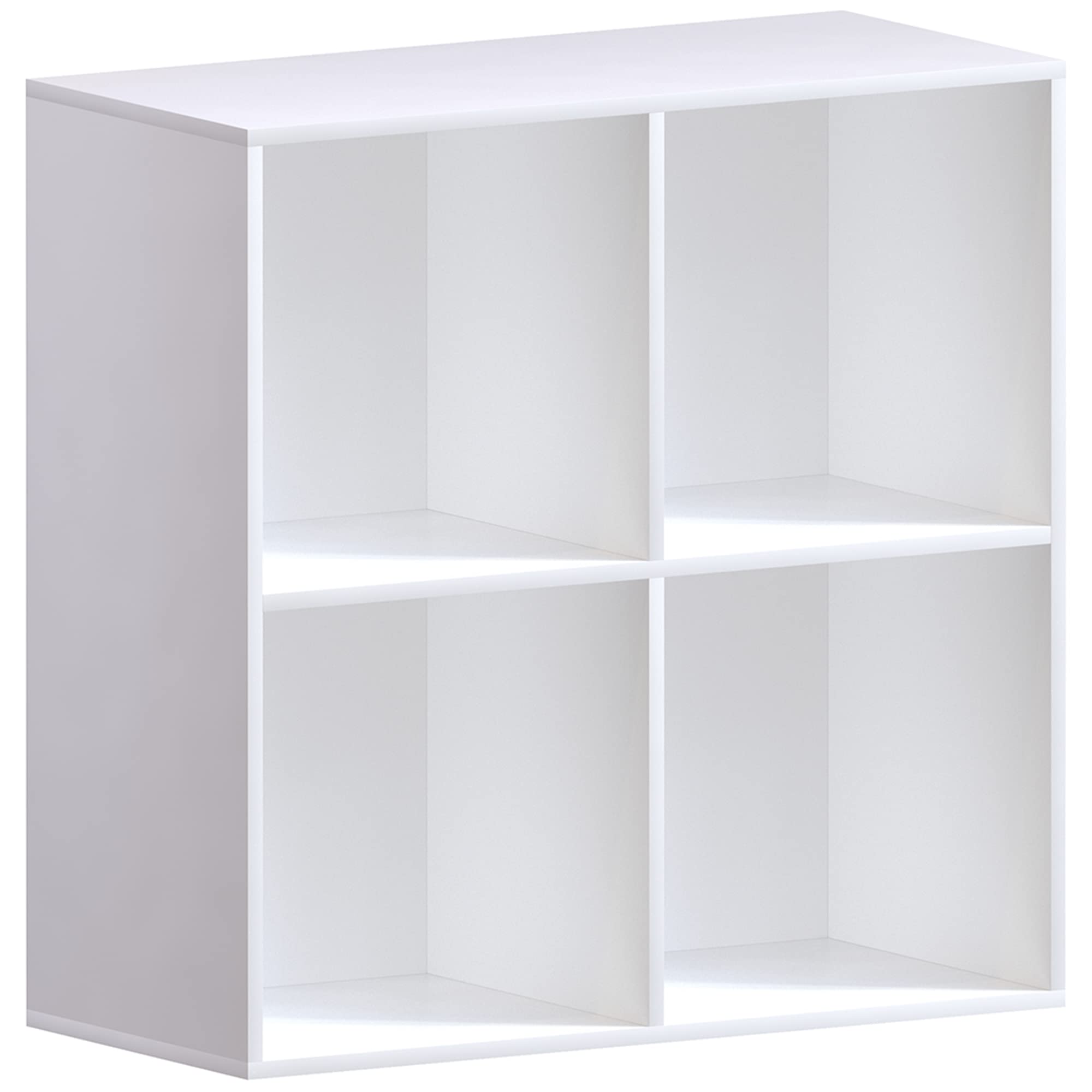 Vida Designs Durham 4 Cube Bookcase Storage Organiser | White | MDF & Chipboard 7