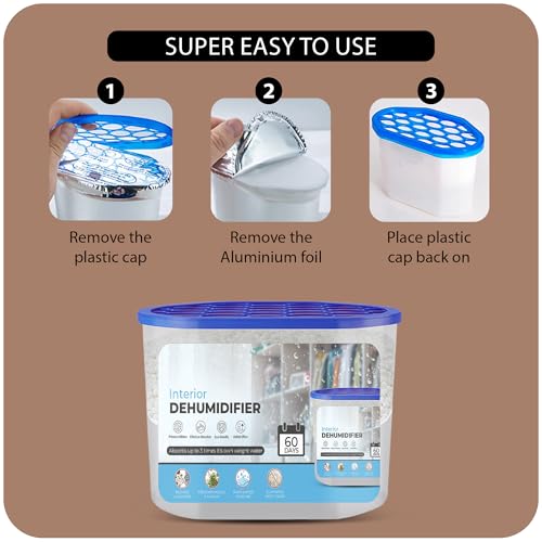 Roe Tenpo Dehumidifier - 500ml Moisture Absorber | Pack of 5 | Prevents Damp & Mould 10