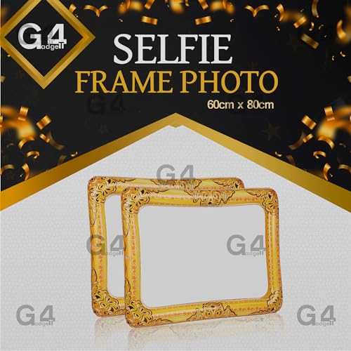 G4GADGET Inflatable Selfie Frame Photo Prop - Gold | 60cm x 80cm | Reusable 2