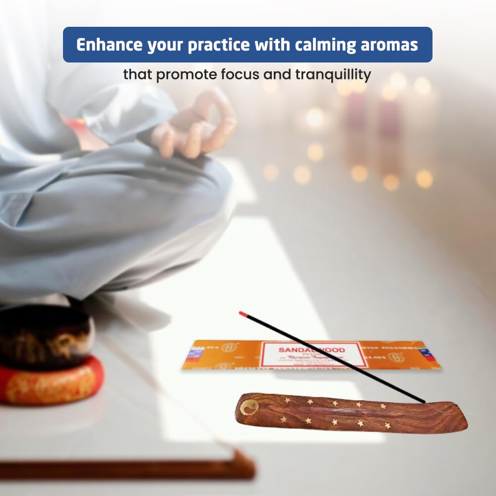 1ABOVE Sandalwood Incense Sticks (3 x 15g Packs) with Holder | Relaxation & Stress Relief