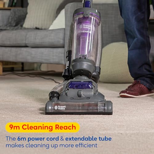 Russell Hobbs Athena2 Pet Upright Vacuum Cleaner - 400W Motor | 2L Capacity | Pet Turbo Tool 10