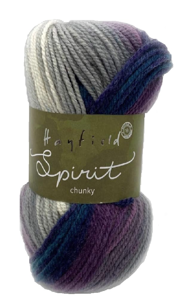 Sirdar Hayfield Spirit Chunky Yarn - Self-Striping Wool Blend | 100g | Mystery 1