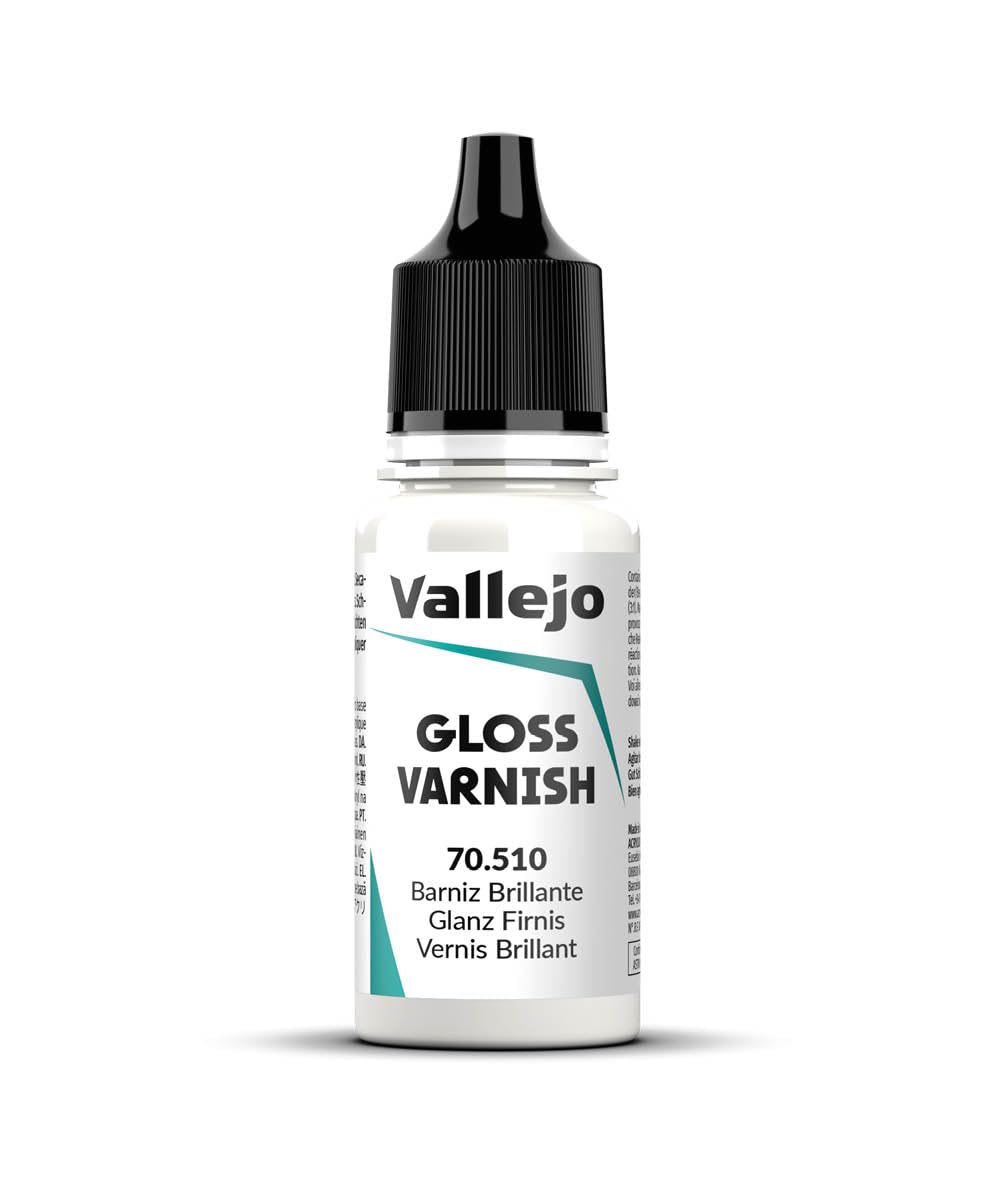 Vallejo Gloss Varnish - Water-Based Acrylic Finish for Art Projects | 17 ml | Clear 1