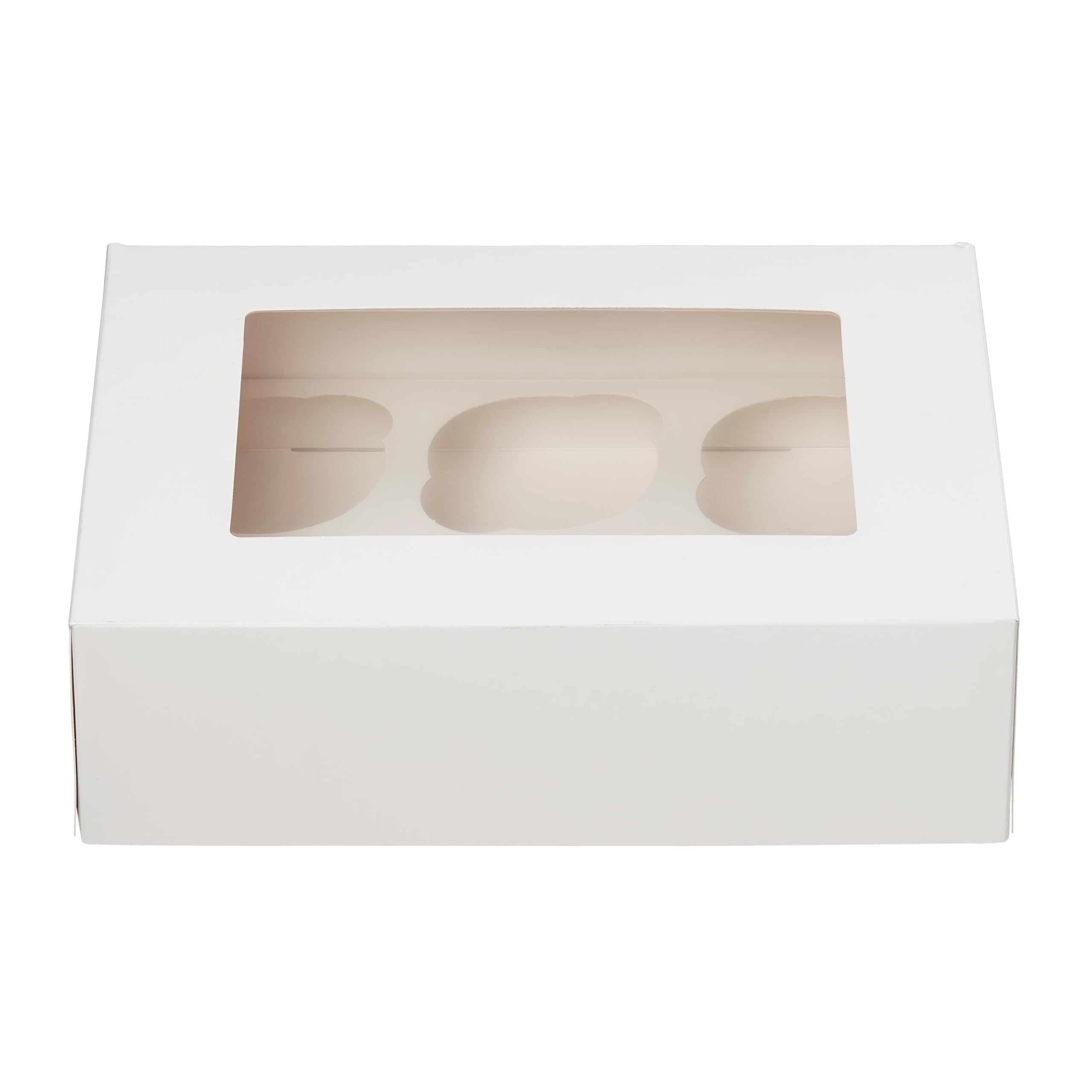 Tala 6-Cupcake Box - White Cardboard Carrier for Storage, Transport, and Display | 240x76x10mm 4