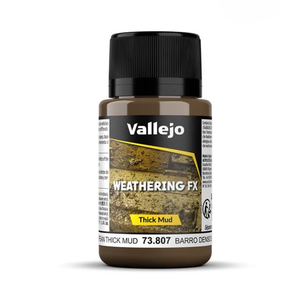 Vallejo Weathering Effect Paint - European Thick Mud | Acrylic, Pigment | 40 ml Bottle 1