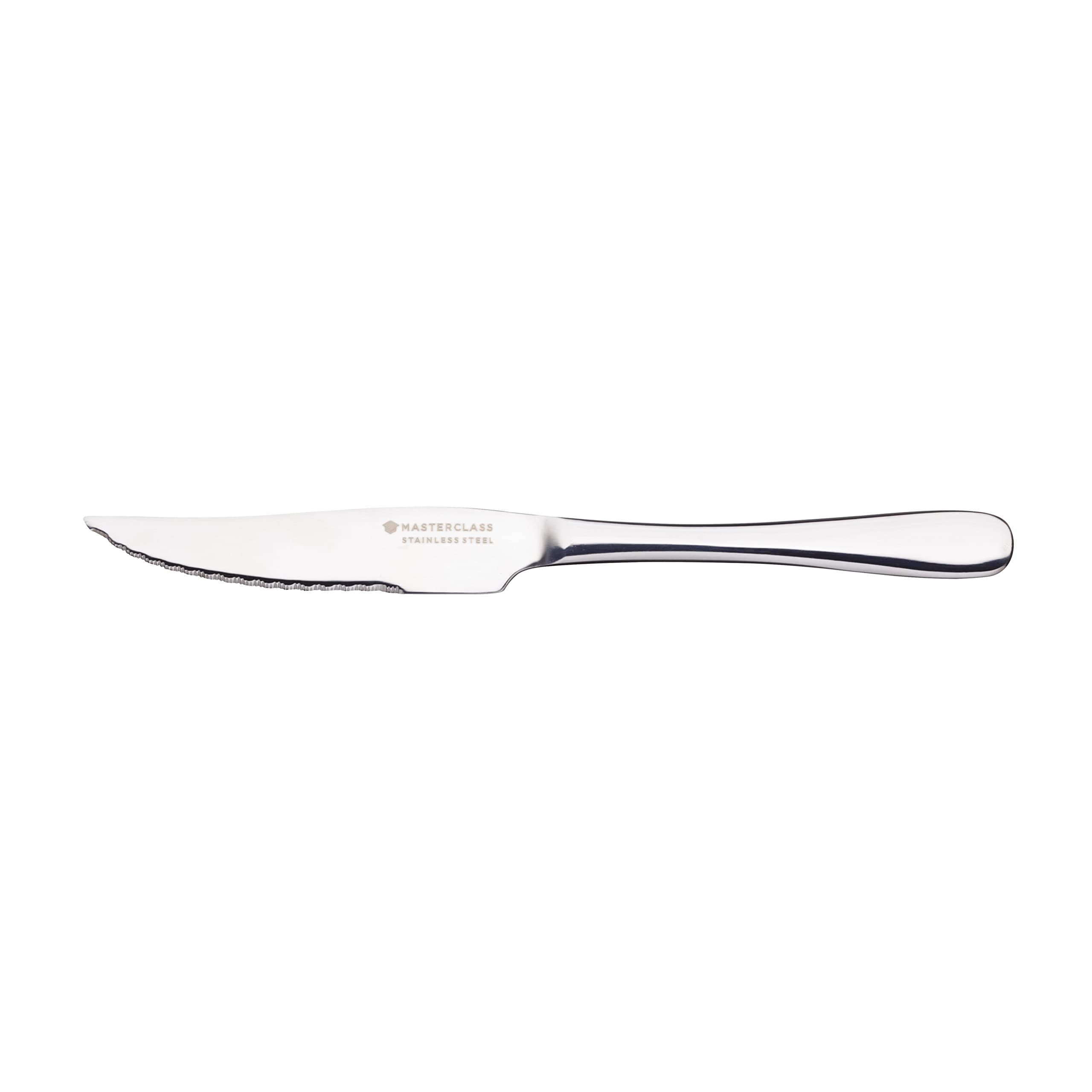 MasterClass Stainless Steel Serrated Steak Knives Set of 2 | Stain & Corrosion Resistant | 22.5cm 4