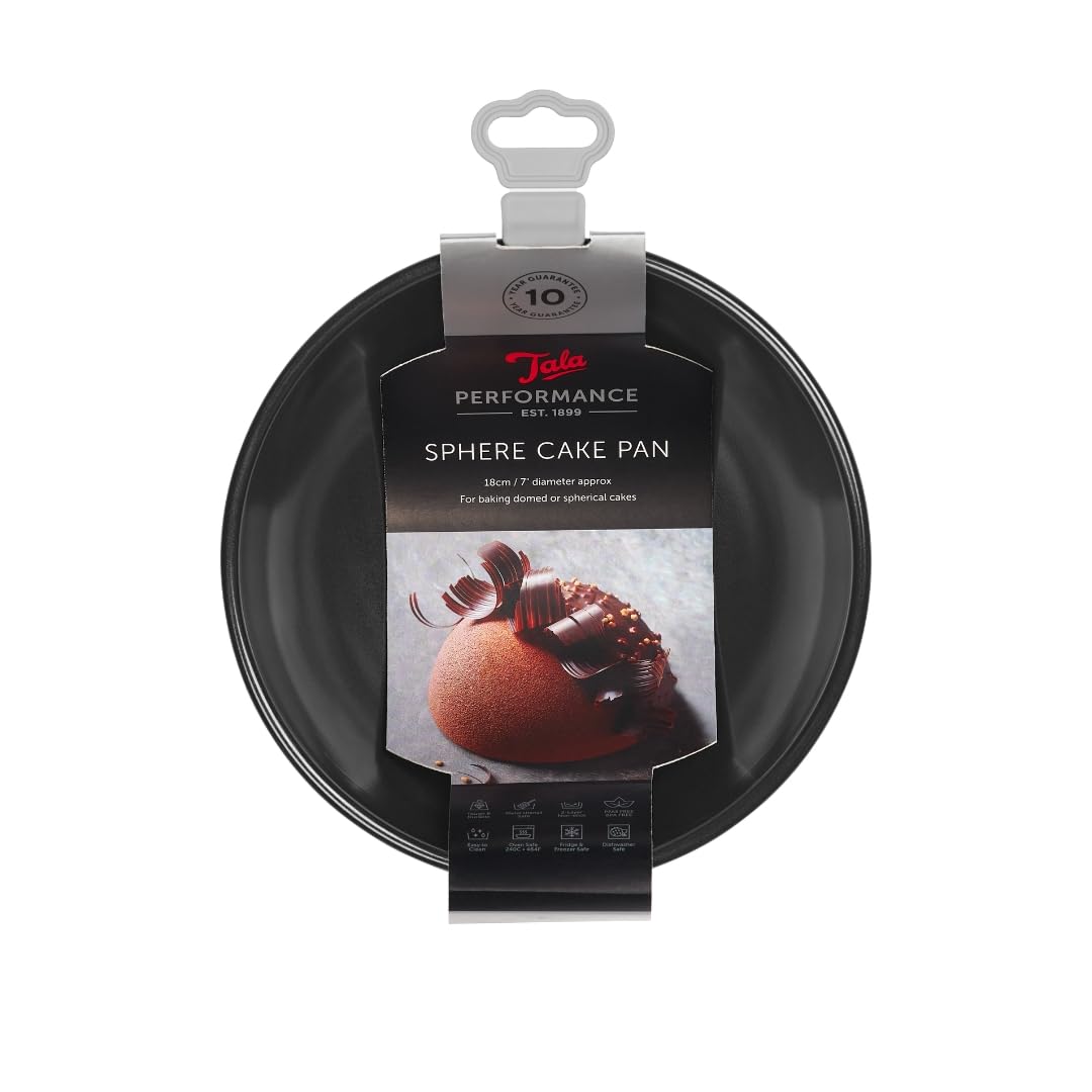 Tala Performance Eclipse Non-Stick Sphere Cake Pan - 19.2 cm Dia | Heavy Weight Carbon Steel | 10 Year Guarantee 1