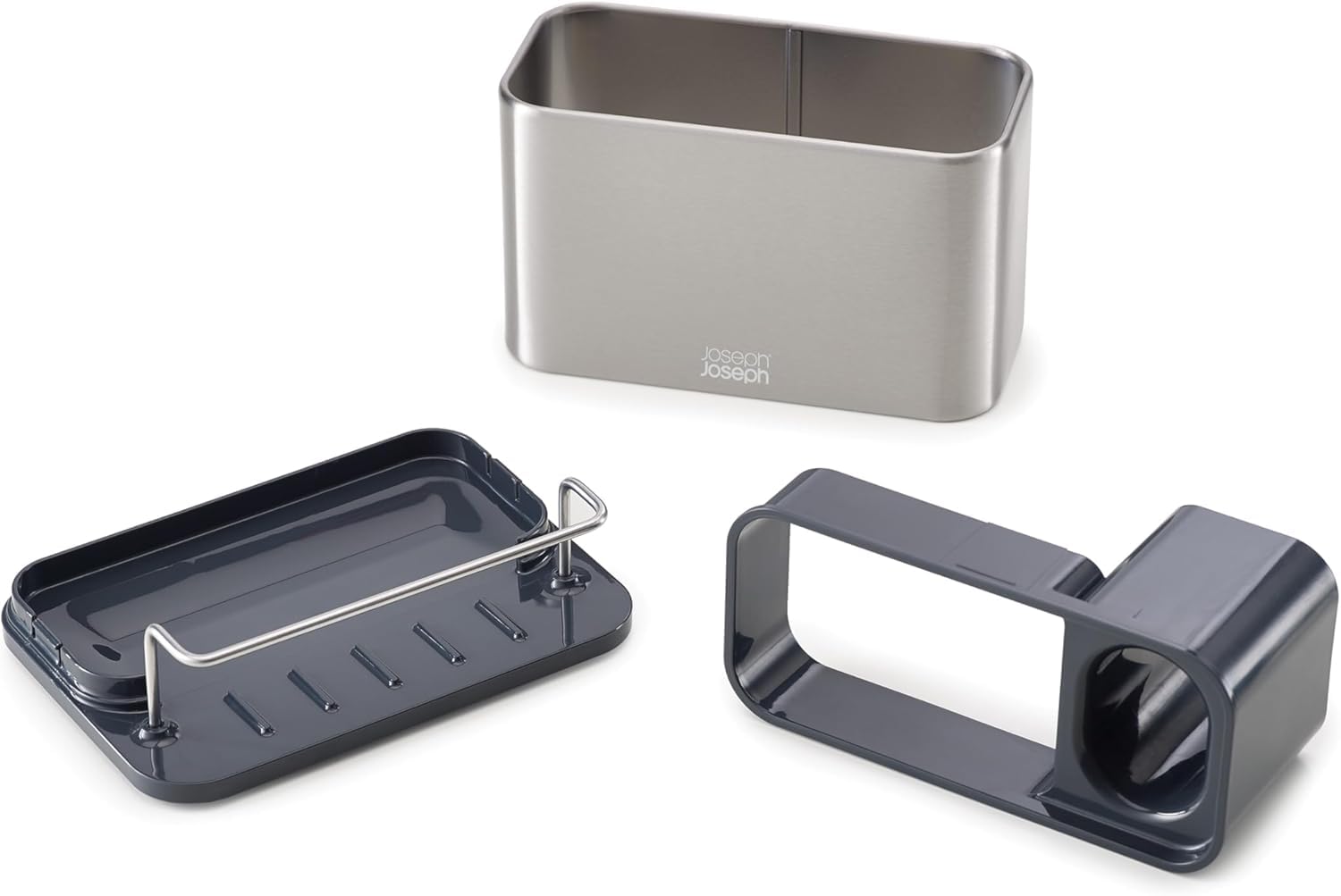 Joseph Joseph Surface Stainless-Steel Caddy Sink Area Organiser | Fingerprint-Proof | Grey 4