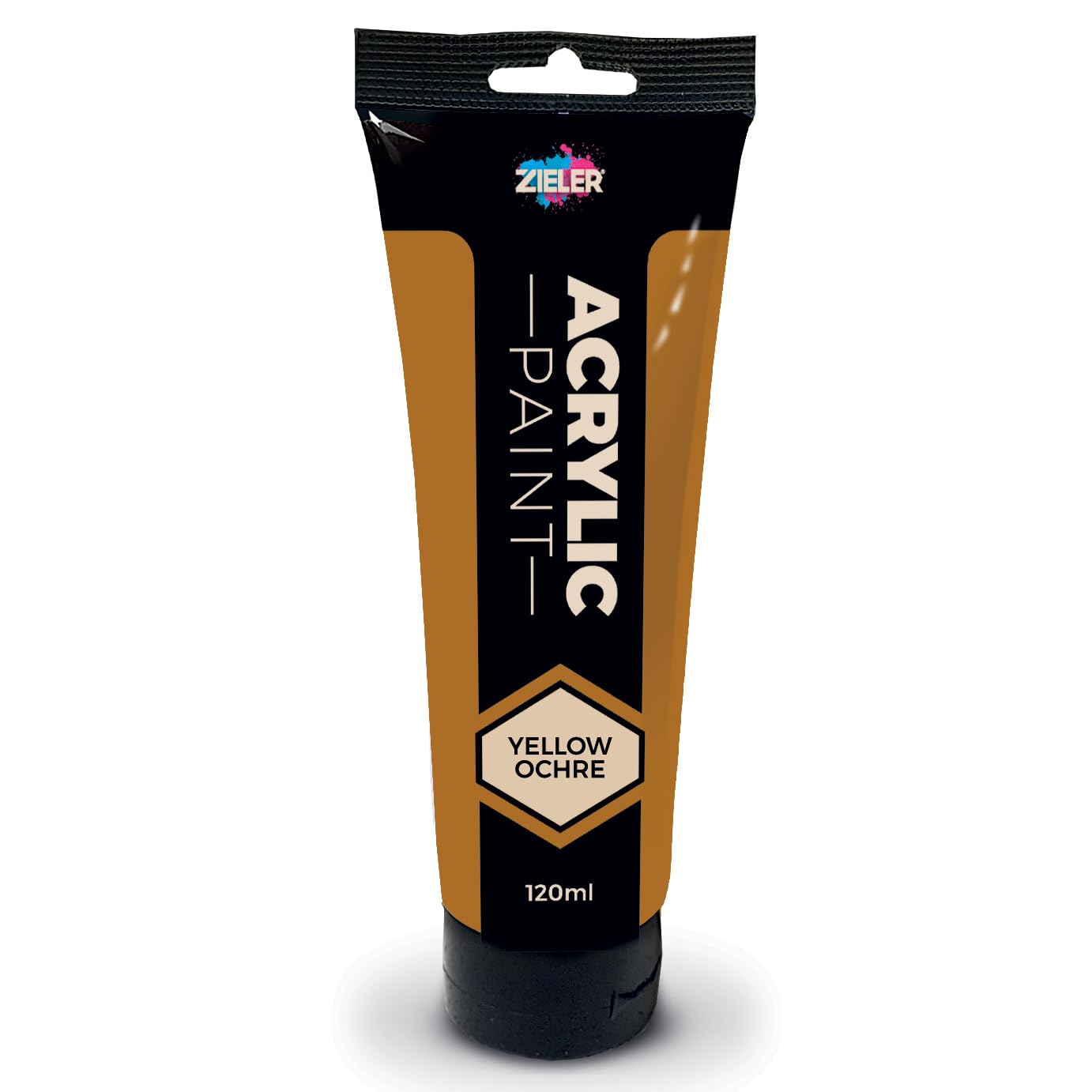 Zieler Acrylic Paint - Yellow Ocre | 120ml Tube | Medium Body | Non Toxic 1