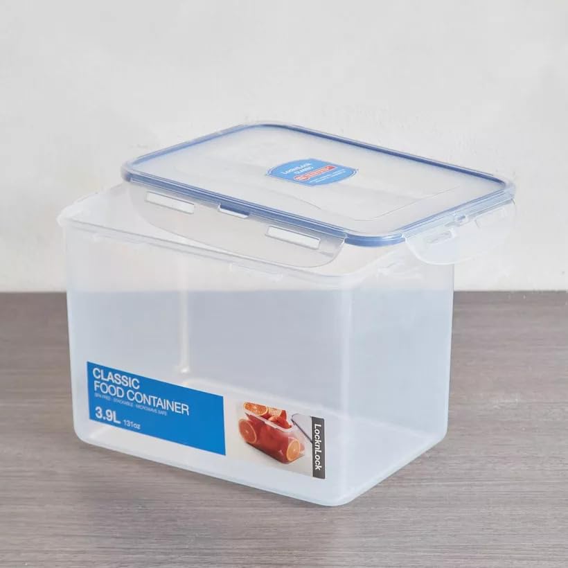 LocknLock Rectangular Food Storage Container - 3.9 Litres | Airtight & Leak Proof | BPA Free 3