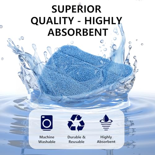 ASelected 6PCS Microfiber Steam Mop Pads Replacement - Washable, 31x25 CM, Vax Compatible 3