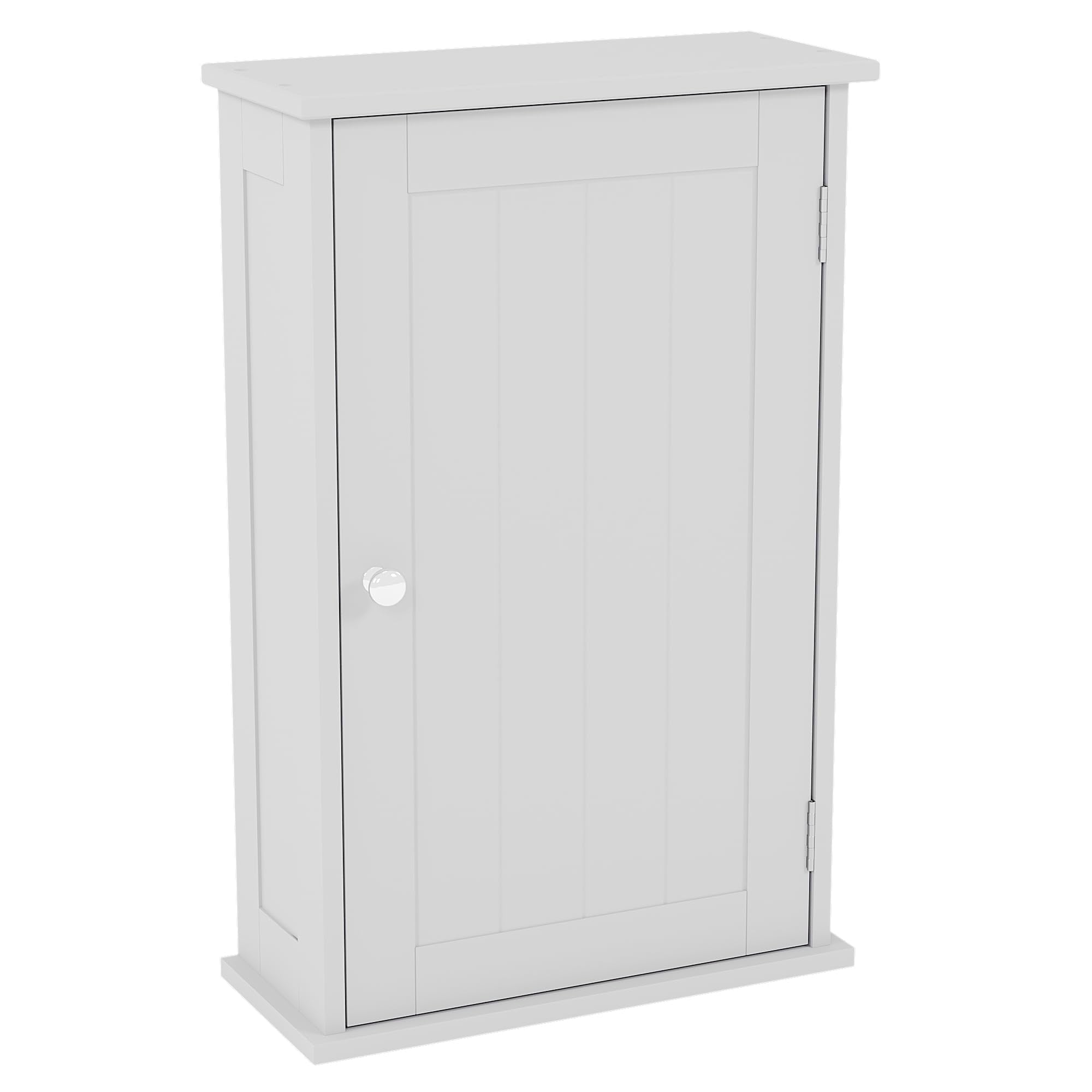 Bath Vida Priano Single Wall Mounted Bathroom Storage Cabinet | White MDF | 30x14x50cm