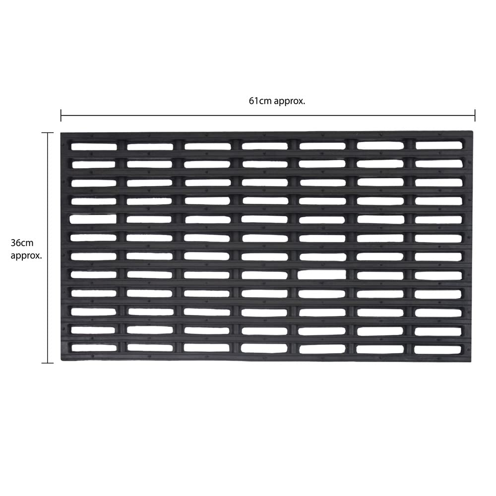 JVL Robusta Heavy Duty Rubber Link Doormat - 36x61 cm | 1.81 kg | Black 3