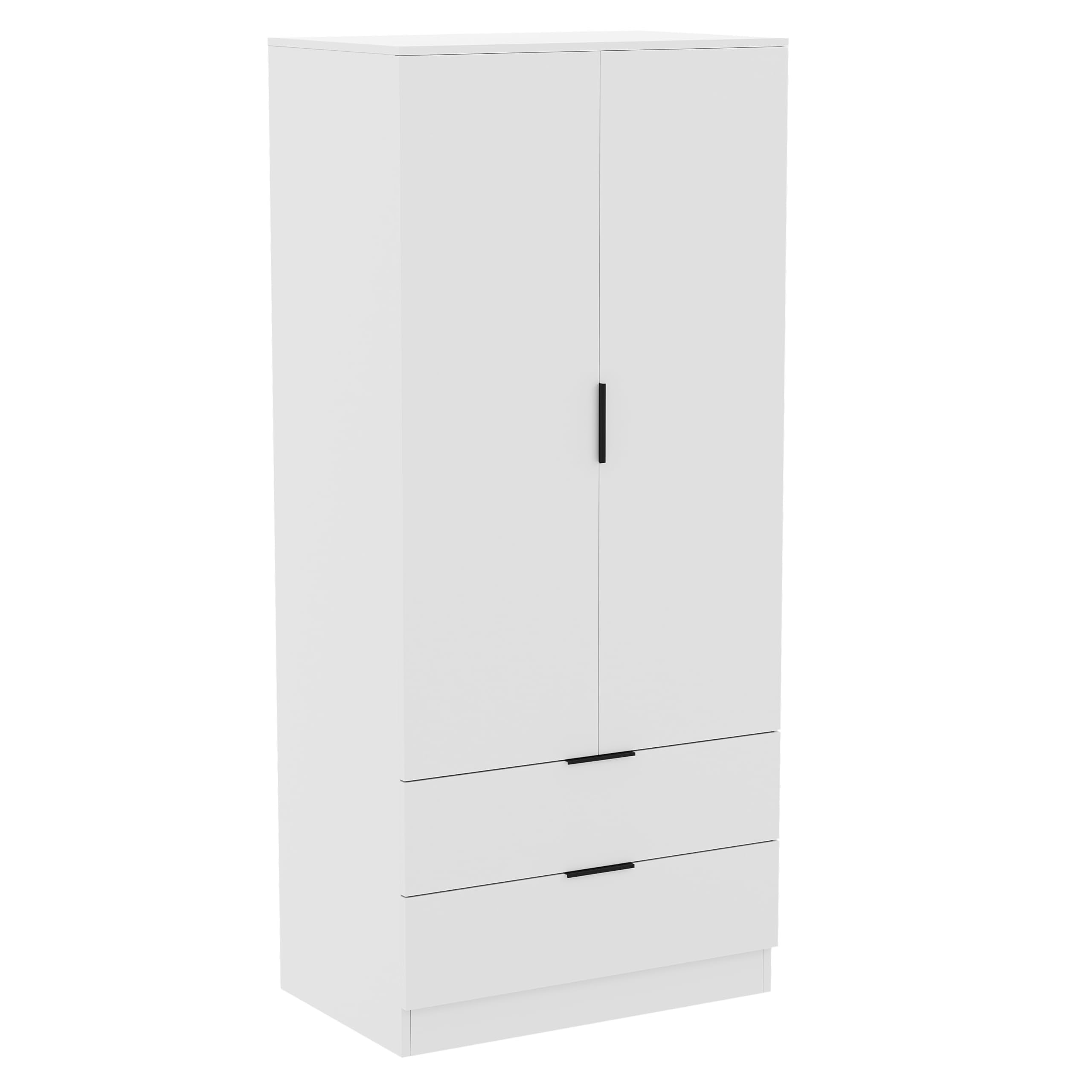Vida Designs Trega 2 Door 2 Drawer Wardrobe - White | 170cm H x 76cm W | Engineered Wood 8