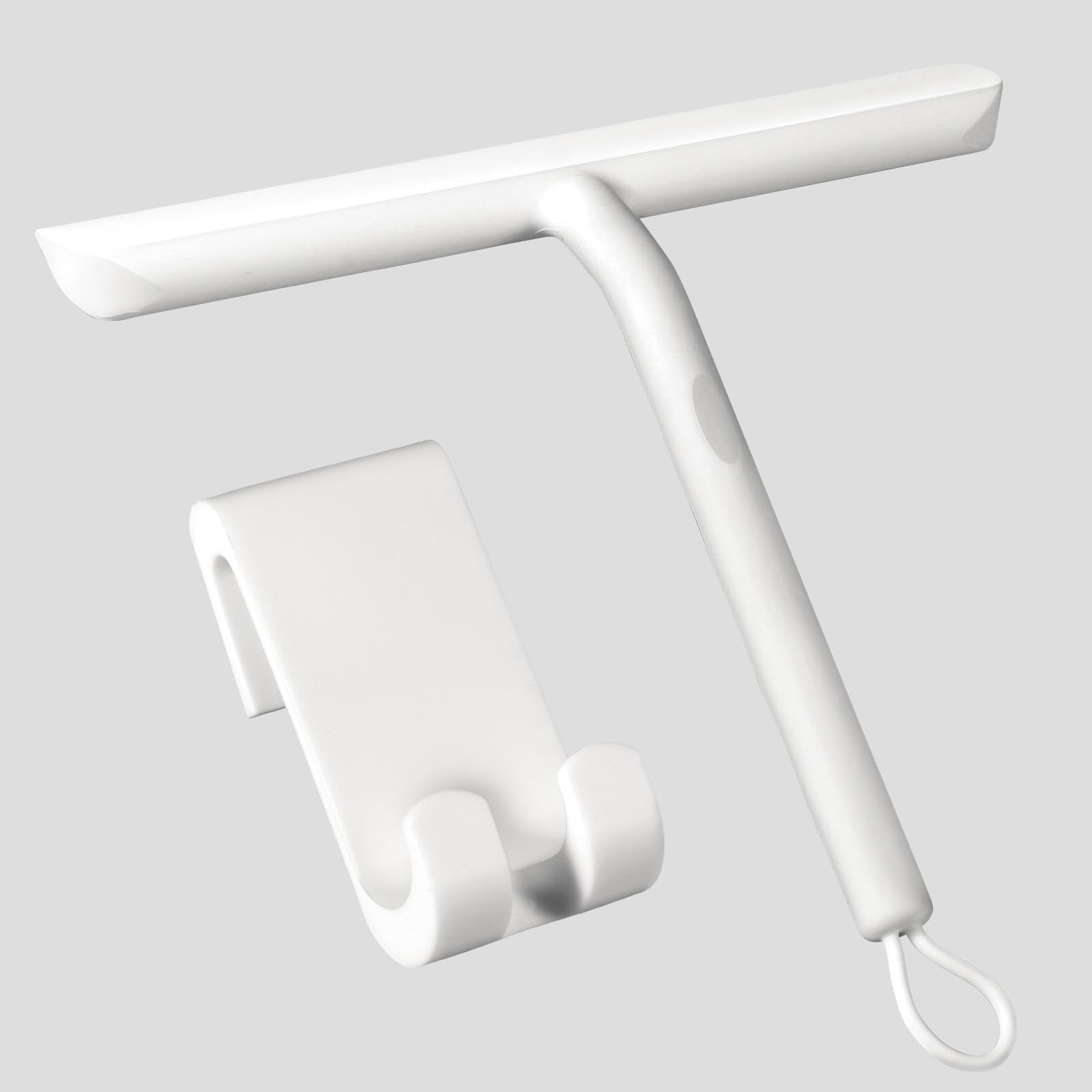 Vinabo Silicone Shower Squeegee for Glass Cleaning | 21cm Blade | White 1
