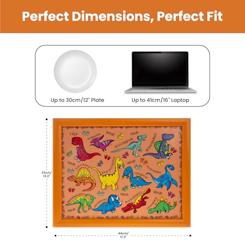 The Leonardo Collection Little Stars Dinosaurs Laptray for Food Serving | Wood | 350x280mm 4