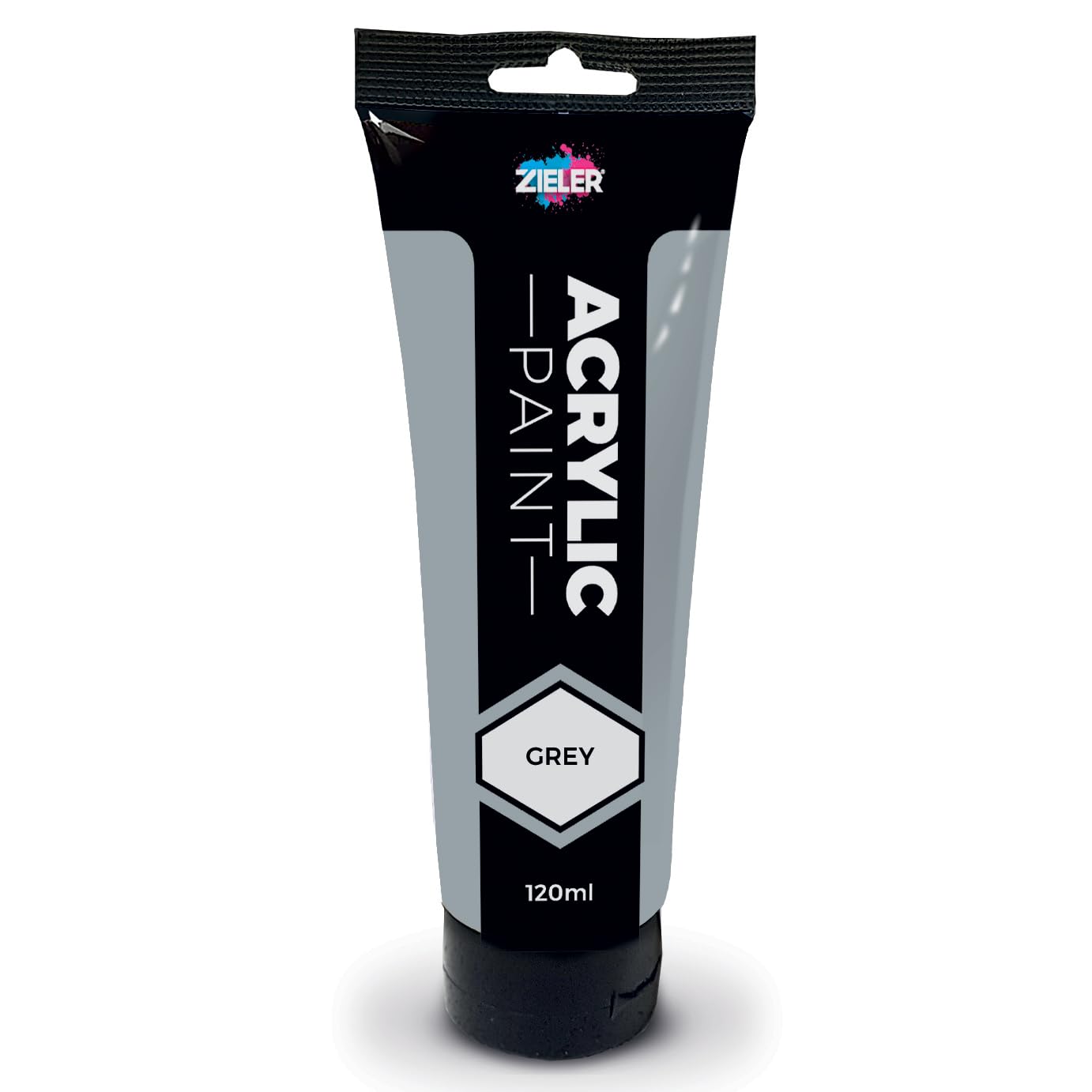Zieler Acrylic Paint - Medium Body Grey | 120ml Tube | Non-Toxic 1