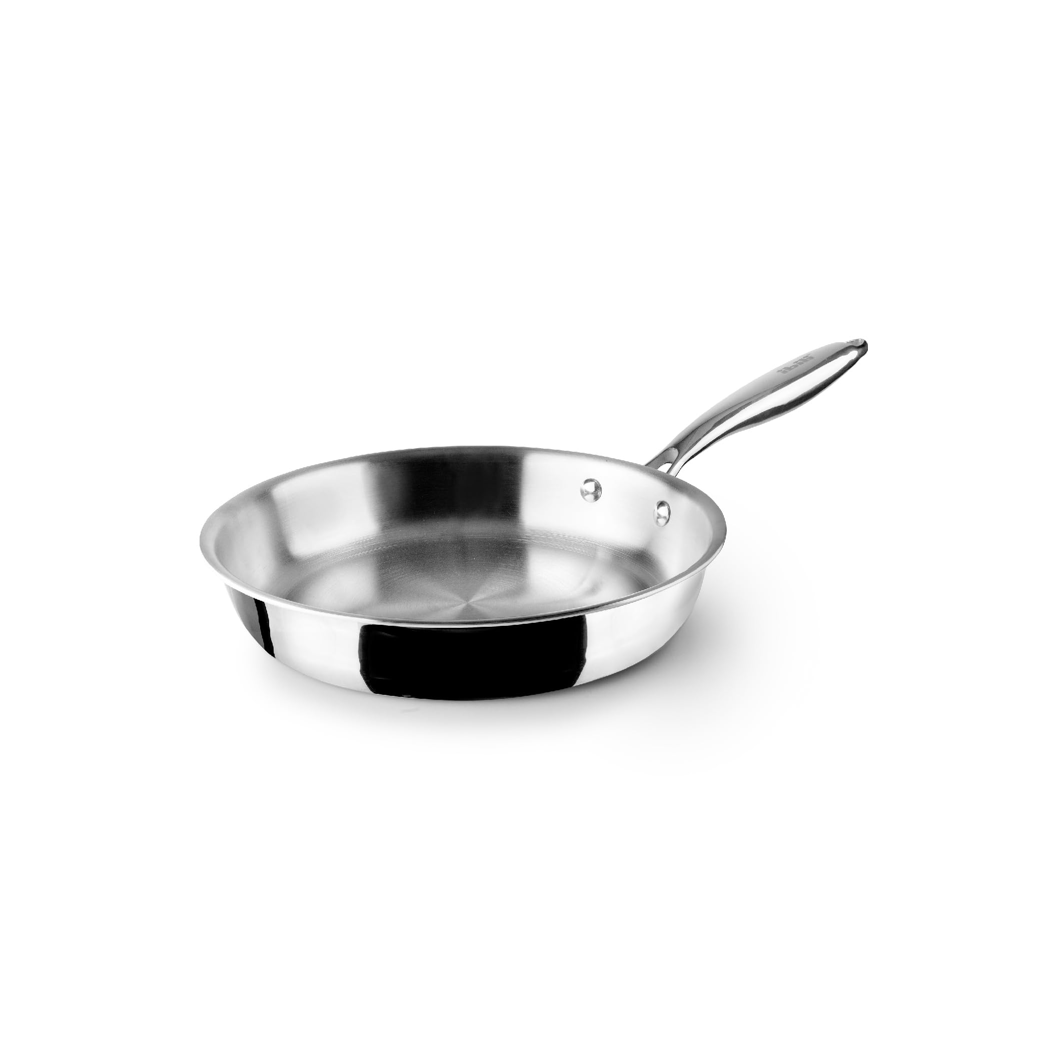 IBILI Triply Natural Frying Pan - 22 cm Diameter | Tri-Ply Stainless Steel & Aluminum | Induction Compatible 1