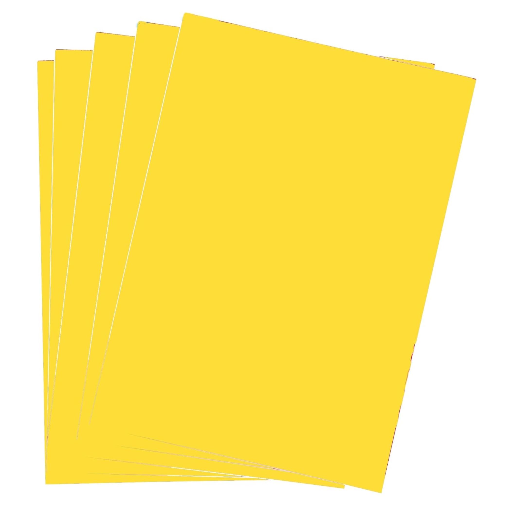 Baker Ross EV870 A4 Yellow Card - 50 Sheets | 220gsm Weight | Ideal for Card Making & Crafts 1