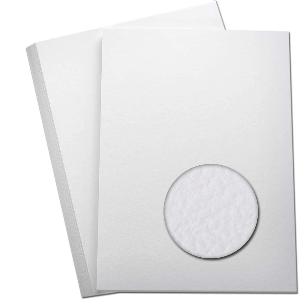 arkCRAFT Hammered Card Stock - 50 Sheets A4 White 250gsm for Cards & Stationery 1